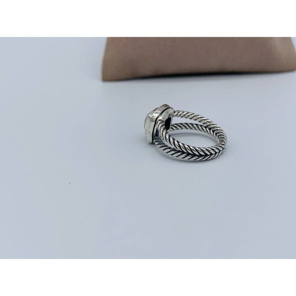 David Yurman Petite Albion Ring with White Topaz and Diamonds Size 6 - Picture 3 of 4